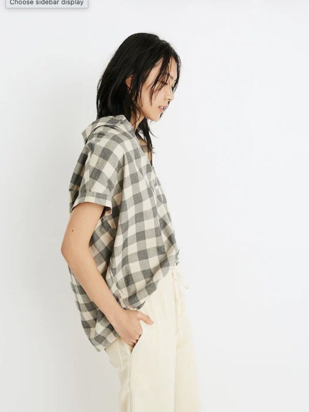 Madewell Central Shirt Size M Buffalo Check Cotton Relaxed Oversized Preppy - Picture 2 of 10
